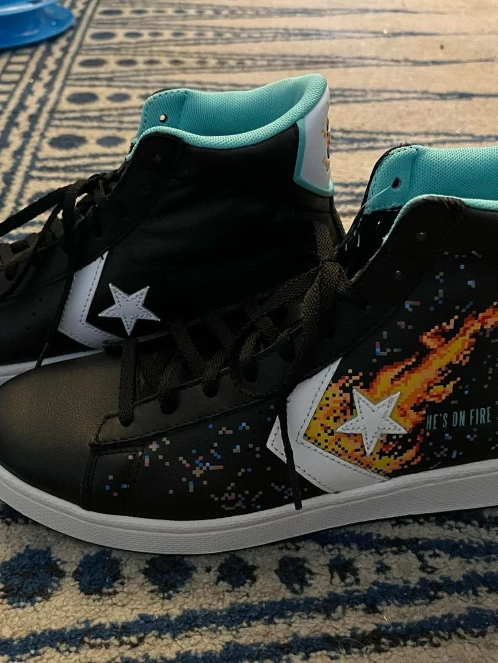 Converse X NBA Jan “He’s On Fire”High Top Sneaker - Picture 3 of 7